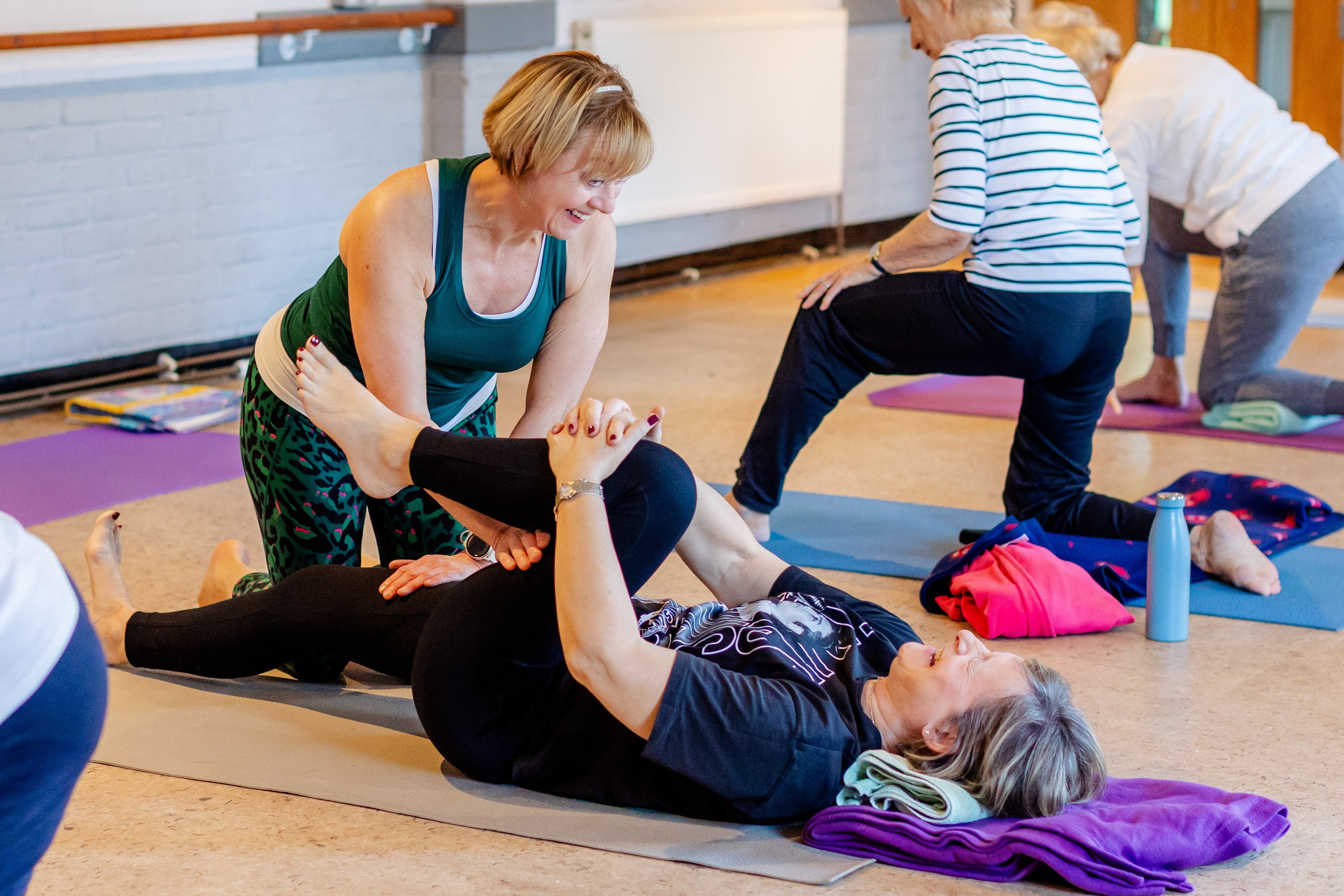 Helen working with a client during a movement session
